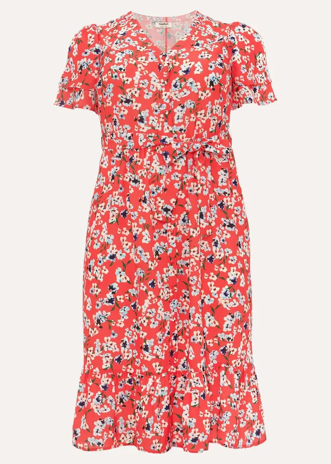 Women Phase Eight Knitwear Claudette Ditsy Floral Dress Red