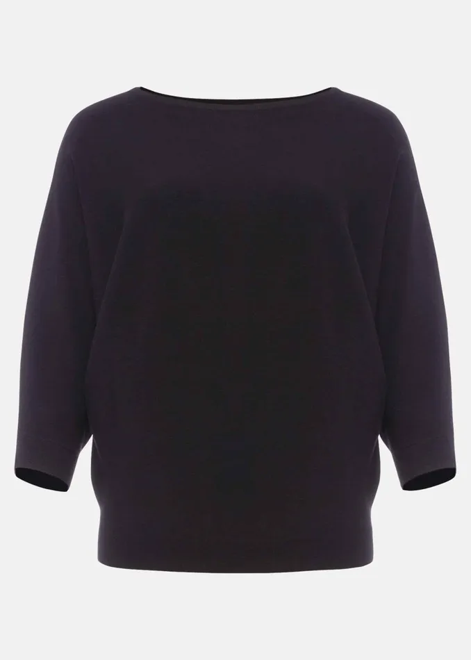 Women Phase Eight Knitwear Cristine Batwing Fine Knit Jumper Black