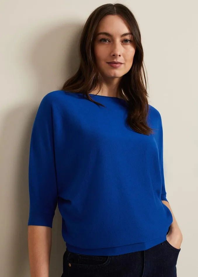 Women Phase Eight Knitwear Cristine Knit Jumper Cobalt