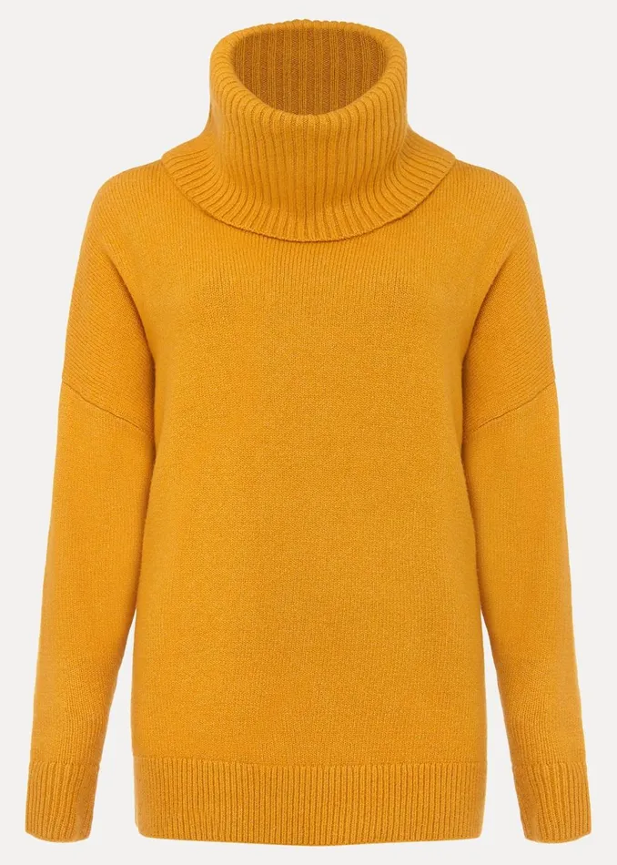 Women Phase Eight Knitwear Eva Roll Neck Jumper Ochre