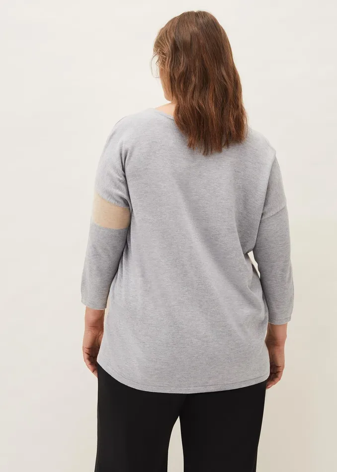 Women Phase Eight Knitwear Francis Abstract Print Knit Jumper Grey Multi