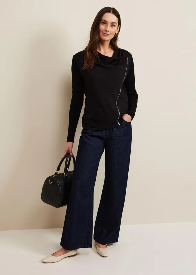 Women Phase Eight Knitwear Frankie Knit Jacket Black