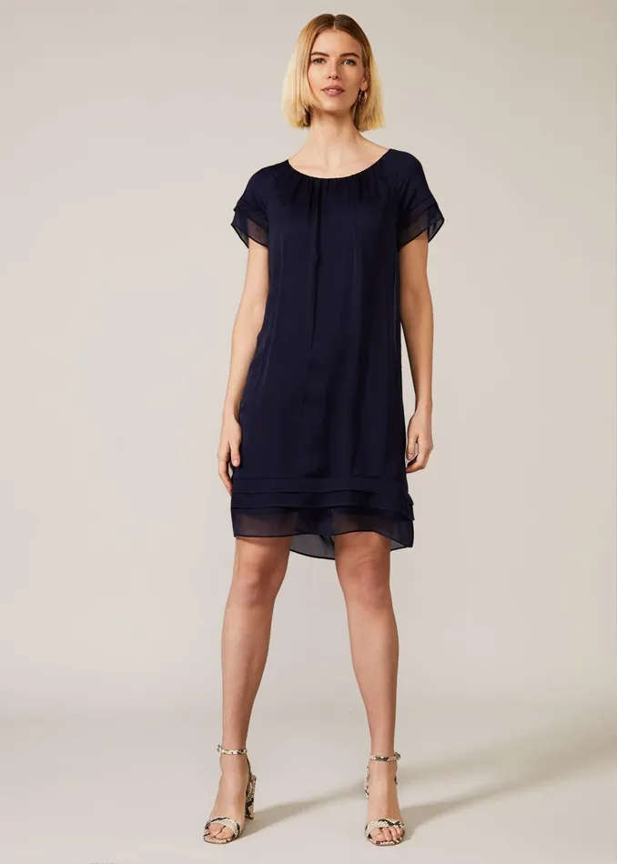 Women Phase Eight Knitwear Freesia Silk Dress Navy