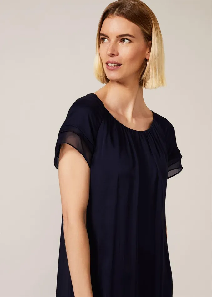 Women Phase Eight Knitwear Freesia Silk Dress Navy