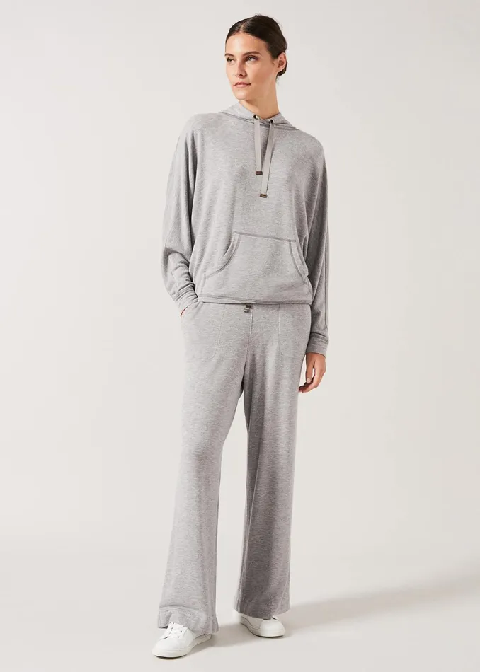 Women Phase Eight Knitwear Hooded Sweat Top Grey Marl