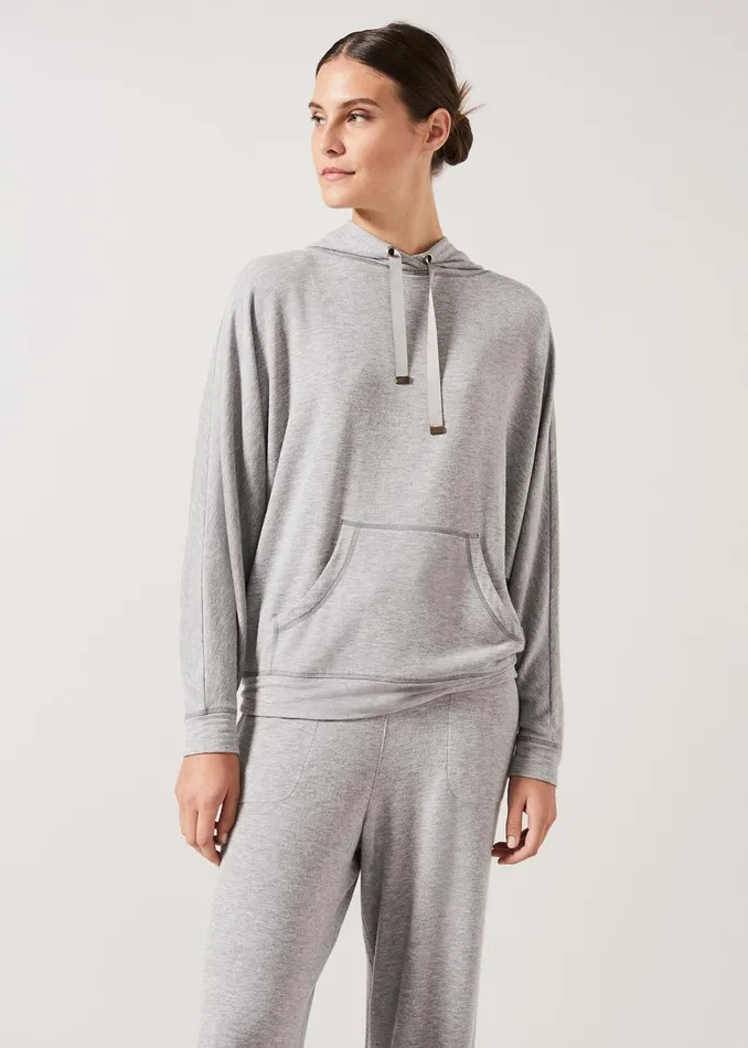 Women Phase Eight Knitwear Hooded Sweat Top Grey Marl