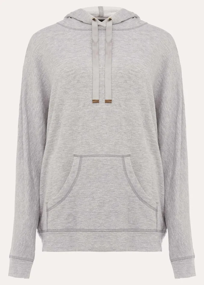 Women Phase Eight Knitwear Hooded Sweat Top Grey Marl