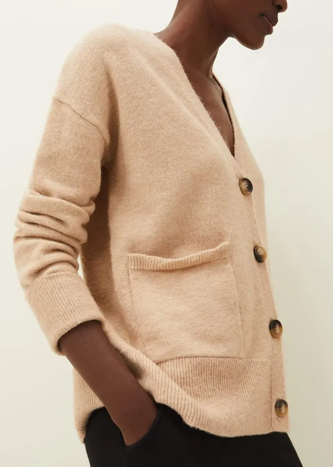 Women Phase Eight Knitwear Immy Cardigan Camel