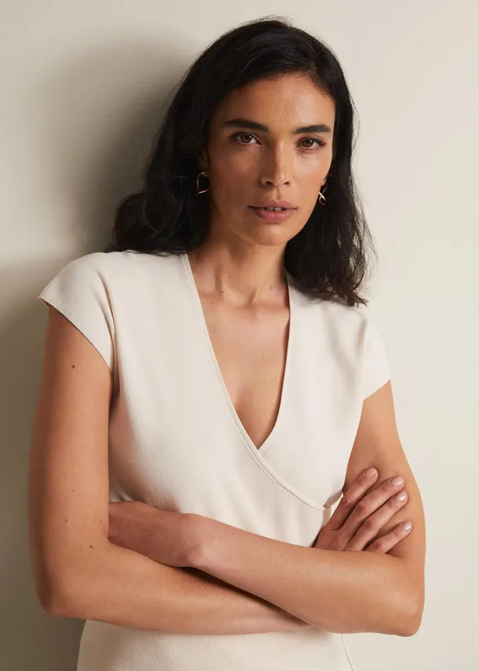 Women Phase Eight Knitwear Jasmina VNeck Top Ivory