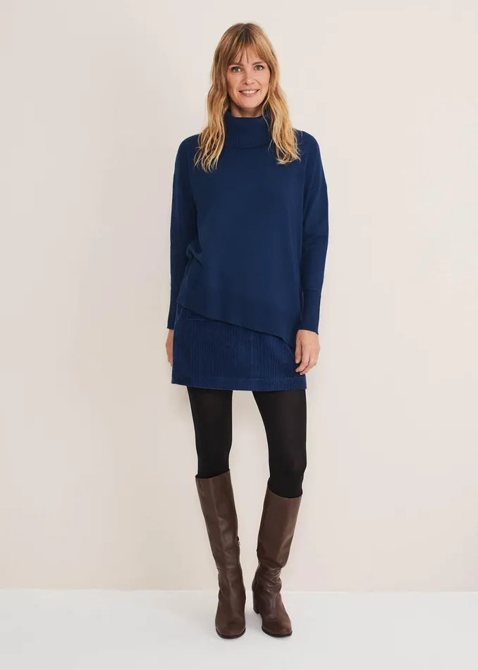 Women Phase Eight Knitwear Katya Cosy Asymmetric Knit Dark Teal