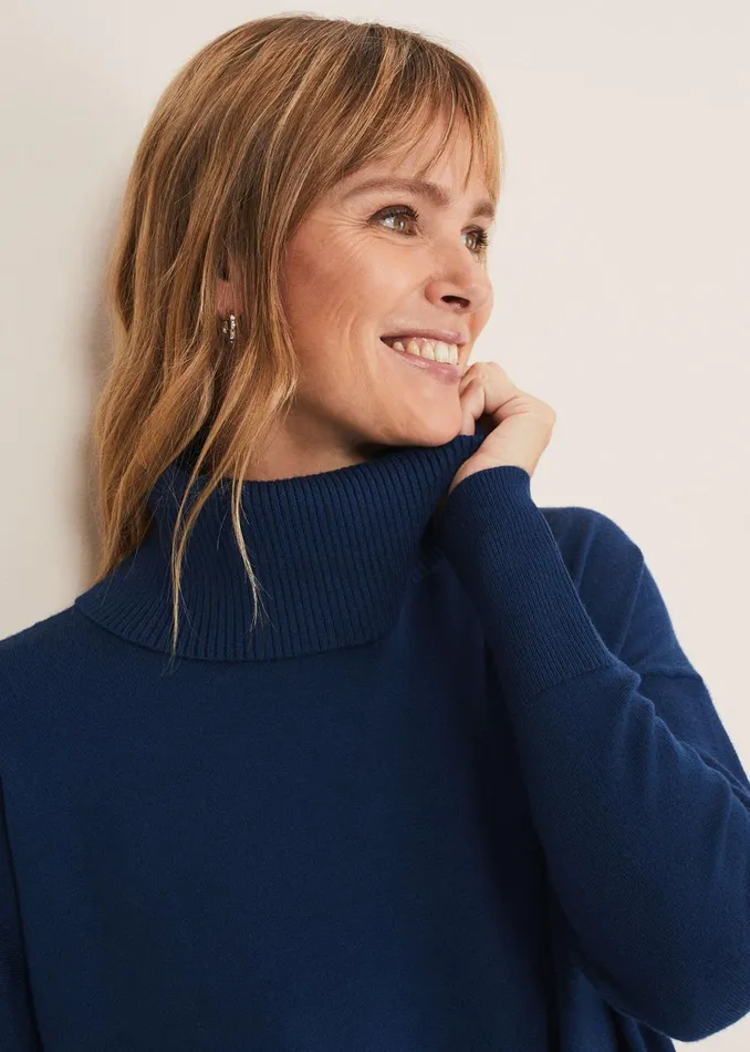 Women Phase Eight Knitwear Katya Cosy Asymmetric Knit Dark Teal