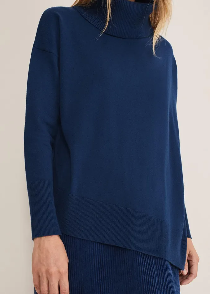 Women Phase Eight Knitwear Katya Cosy Asymmetric Knit Dark Teal