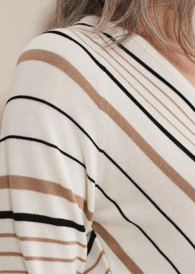 Women Phase Eight Knitwear Leonna Striped Knit Blackneutral