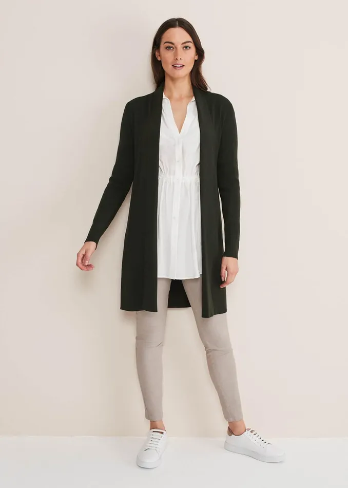 Women Phase Eight Knitwear Louise Ribbed Cardigan Green