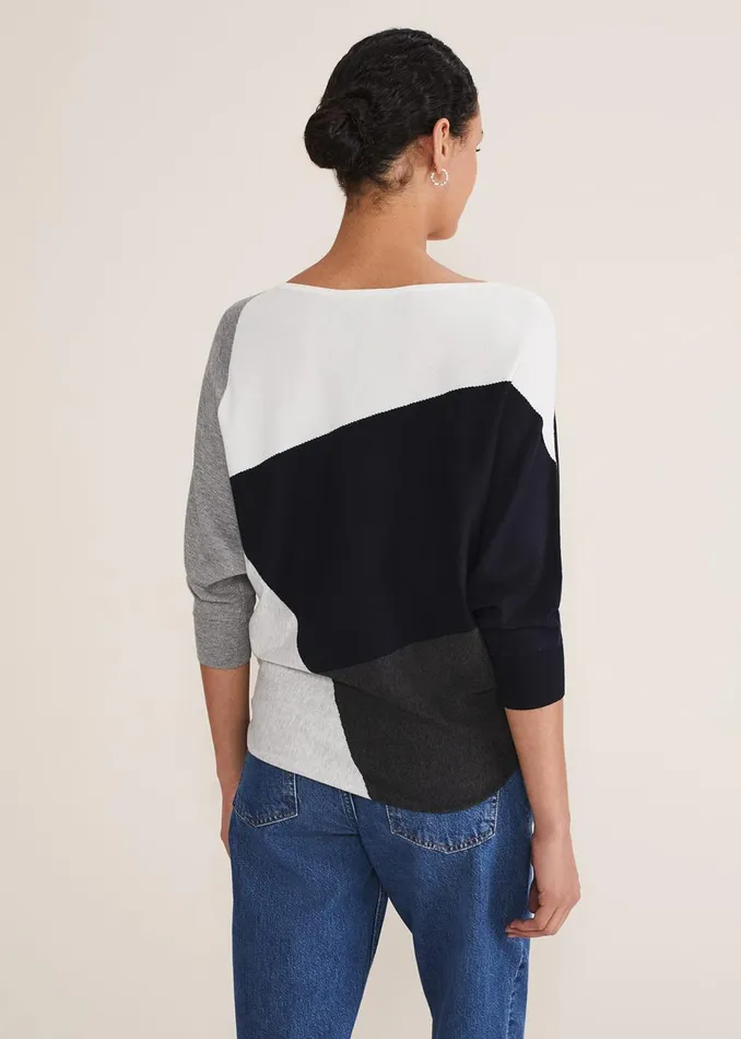 Women Phase Eight Knitwear Marie Colour Block Knit Navymulti