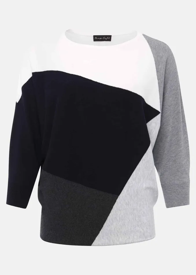 Women Phase Eight Knitwear Marie Colour Block Knit Navymulti