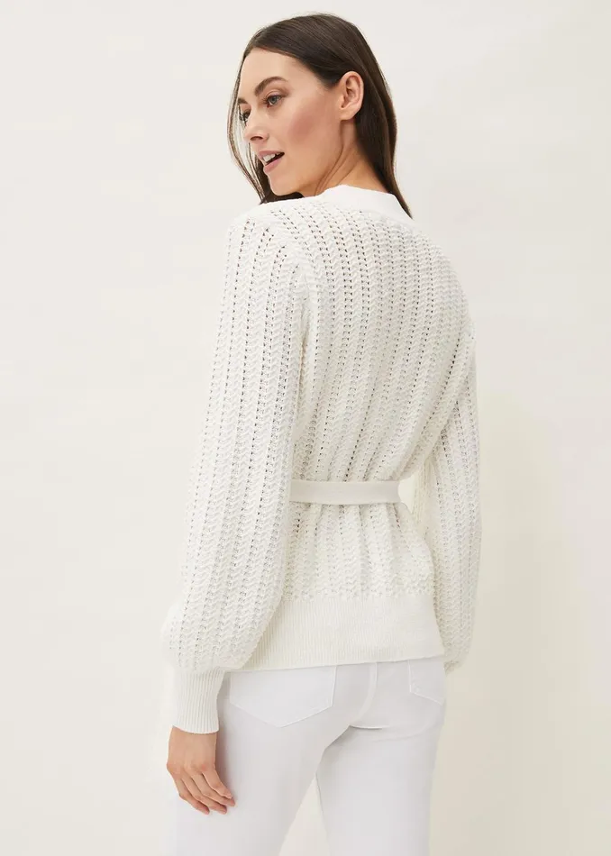 Women Phase Eight Knitwear Monica Wrap Cardigan White
