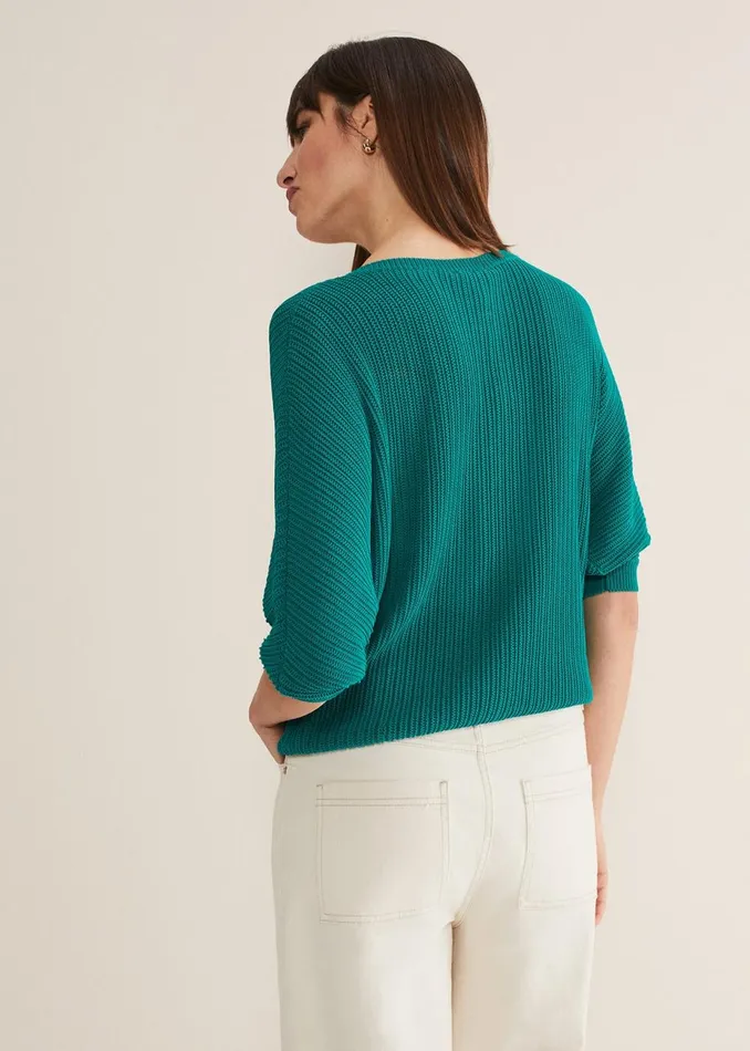 Women Phase Eight Knitwear Naya Textured Corded Knit Teal