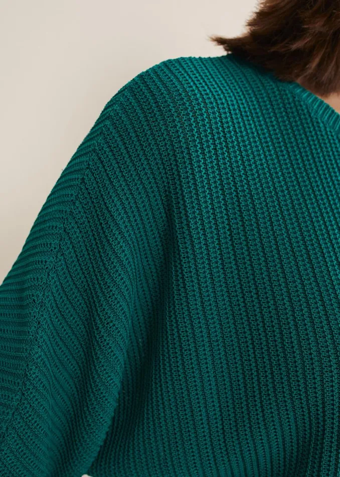 Women Phase Eight Knitwear Naya Textured Corded Knit Teal
