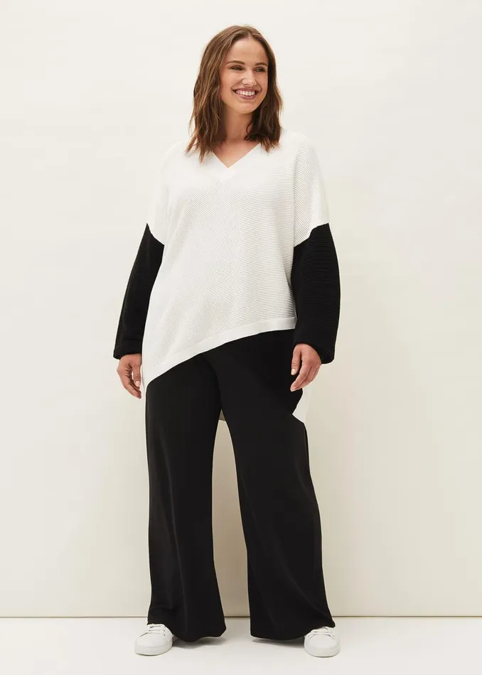 Women Phase Eight Knitwear Nelle Colourblock Jumper Creamblack
