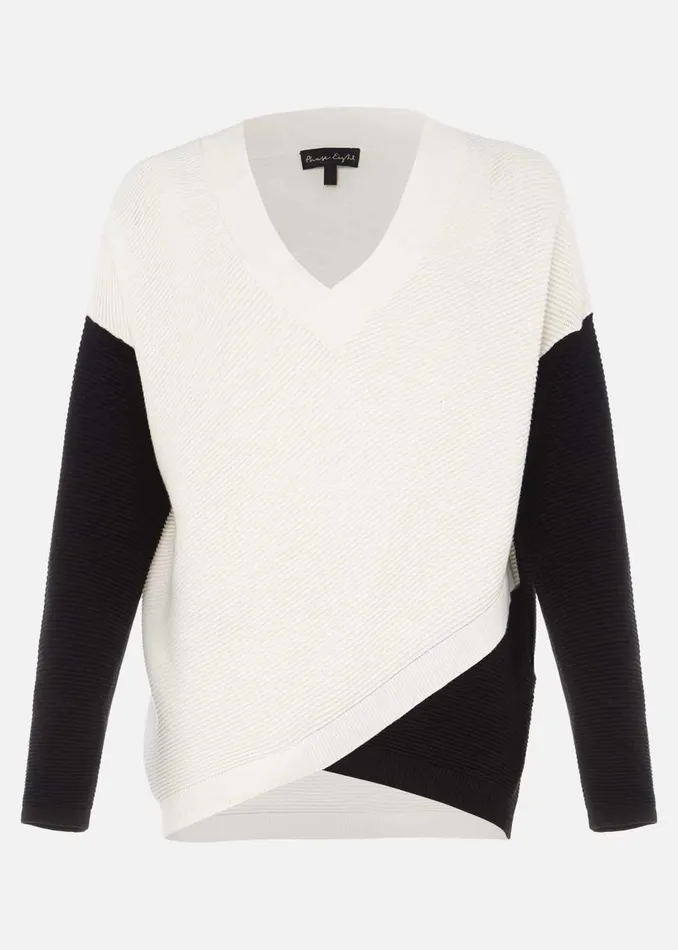 Women Phase Eight Knitwear Nelle Colourblock Jumper Creamblack