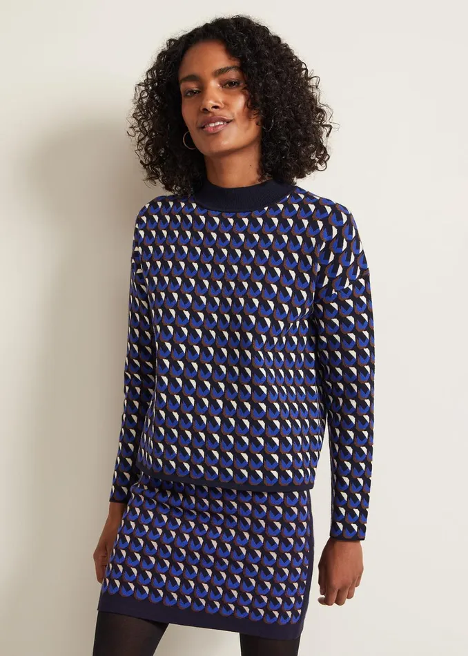 Women Phase Eight Knitwear Nicole Geo Twin Set Jumper Multicoloured