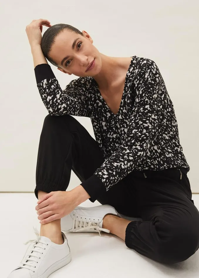 Women Phase Eight Knitwear Oakleigh Twist Front Blouse Blackivory