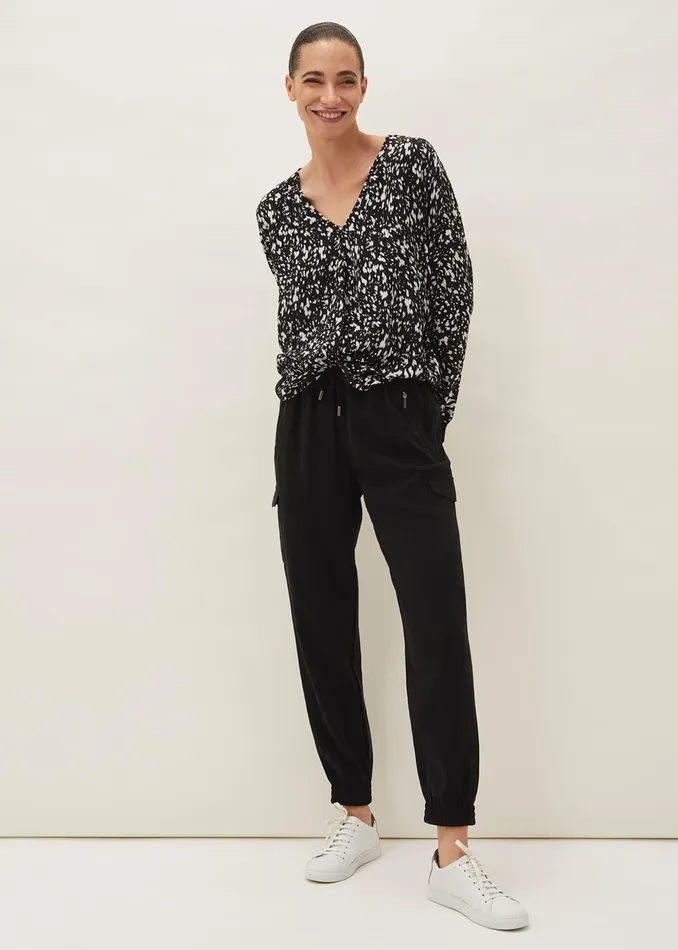 Women Phase Eight Knitwear Oakleigh Twist Front Blouse Blackivory