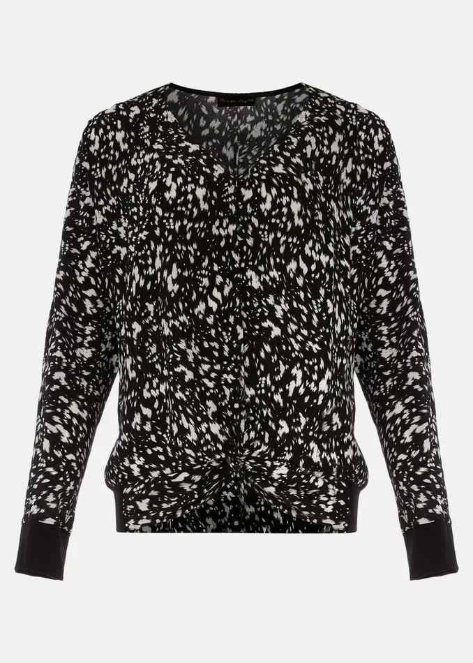 Women Phase Eight Knitwear Oakleigh Twist Front Blouse Blackivory