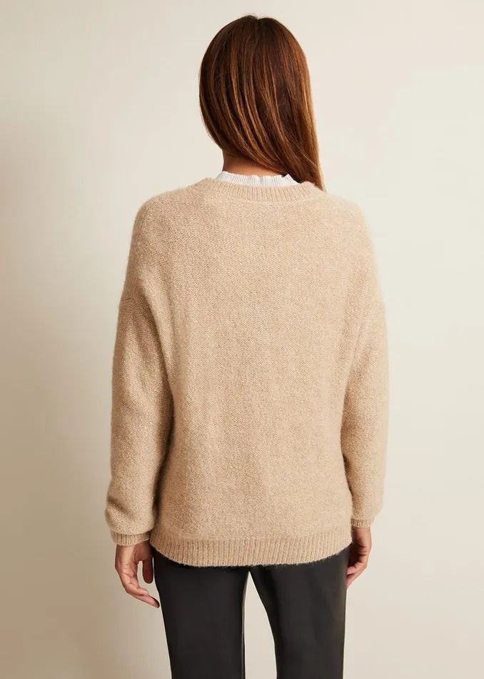 Women Phase Eight Knitwear Oakley Sequin Mohair Jumper Neutral