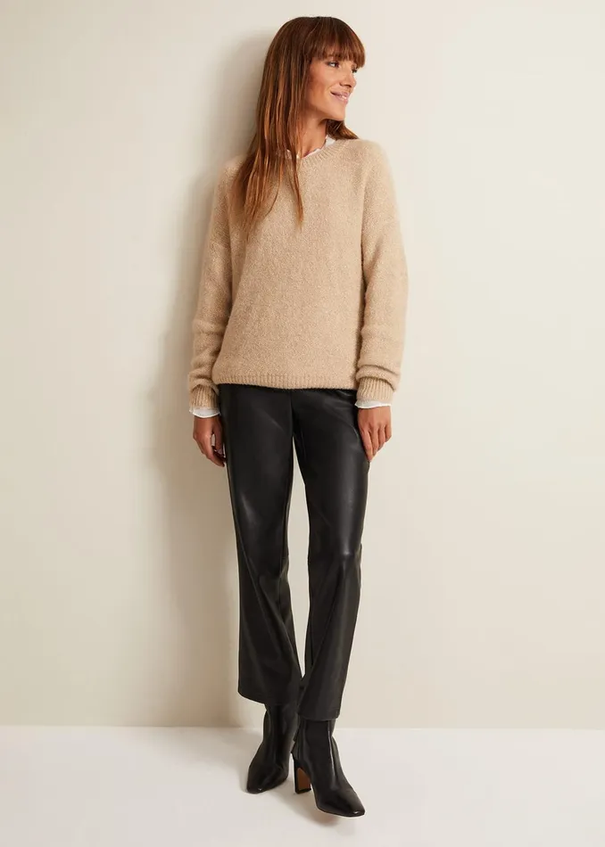 Women Phase Eight Knitwear Oakley Sequin Mohair Jumper Neutral