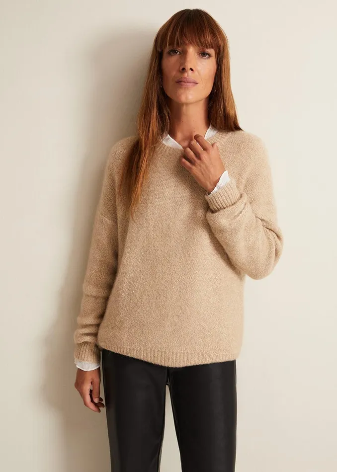 Women Phase Eight Knitwear Oakley Sequin Mohair Jumper Neutral