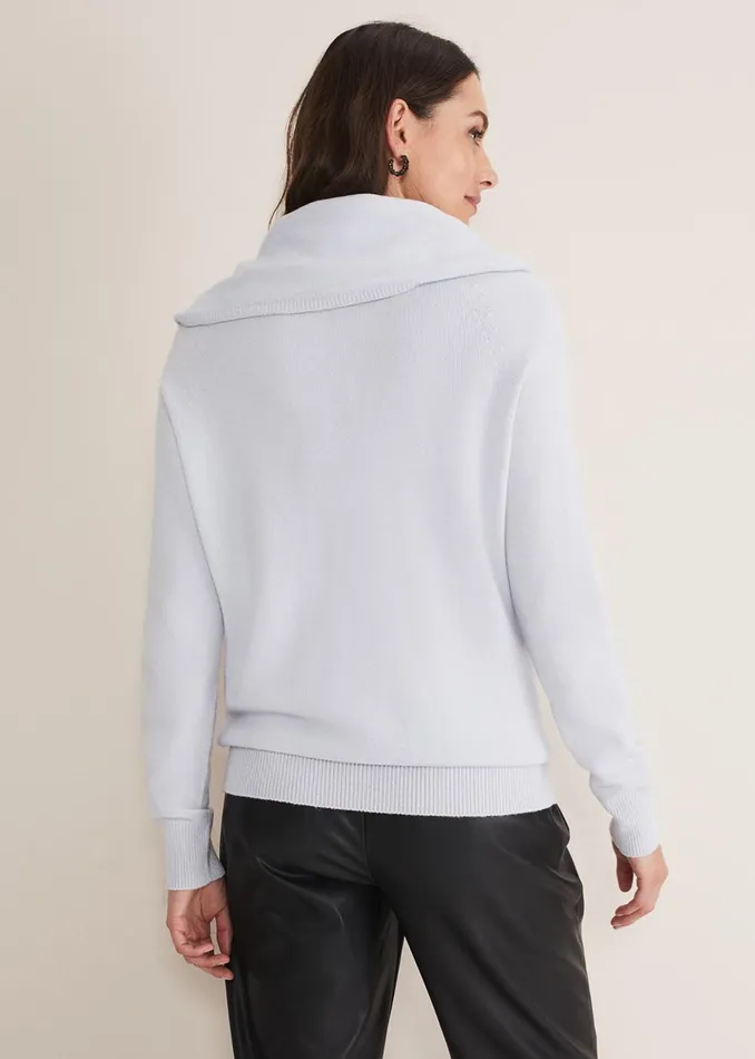 Women Phase Eight Knitwear Rylee Roll Neck Knit Ice Blue