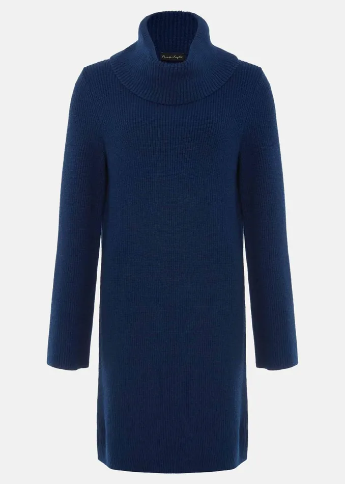 Women Phase Eight Knitwear Saffie Cosy Ribbed Sleeve Knit Dress Dark Teal