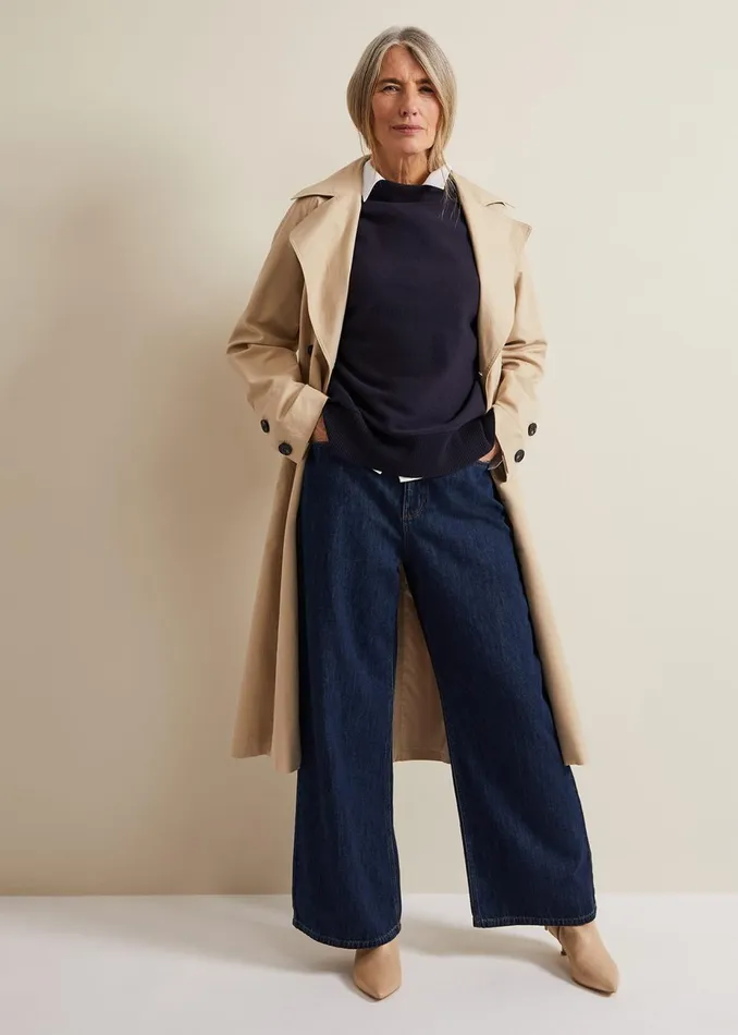 Women Phase Eight Knitwear Salima Funnel Neck Jumper Navy