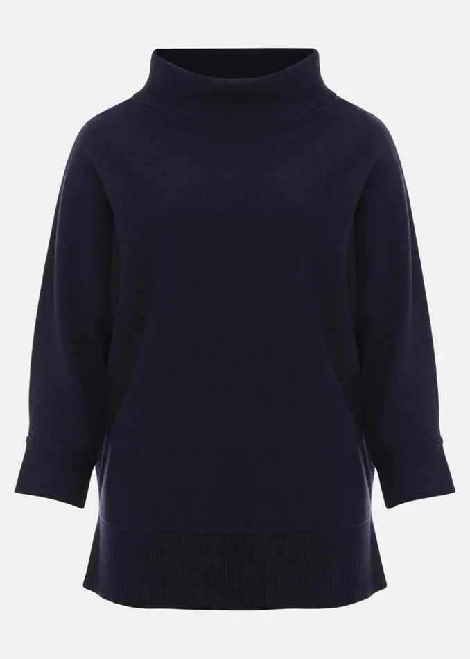 Women Phase Eight Knitwear Salima Funnel Neck Jumper Navy