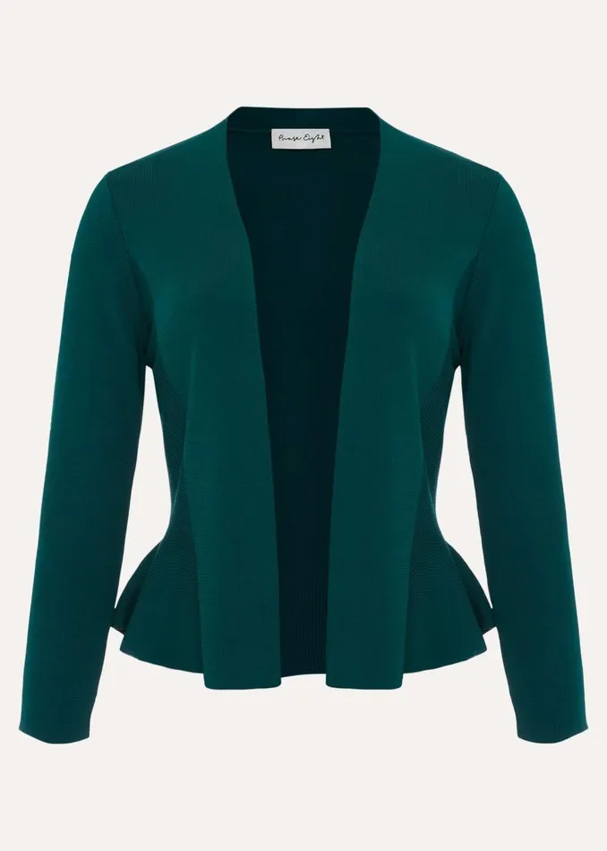 Women Phase Eight Knitwear Salma Flare Hem Knitted Jacket Green