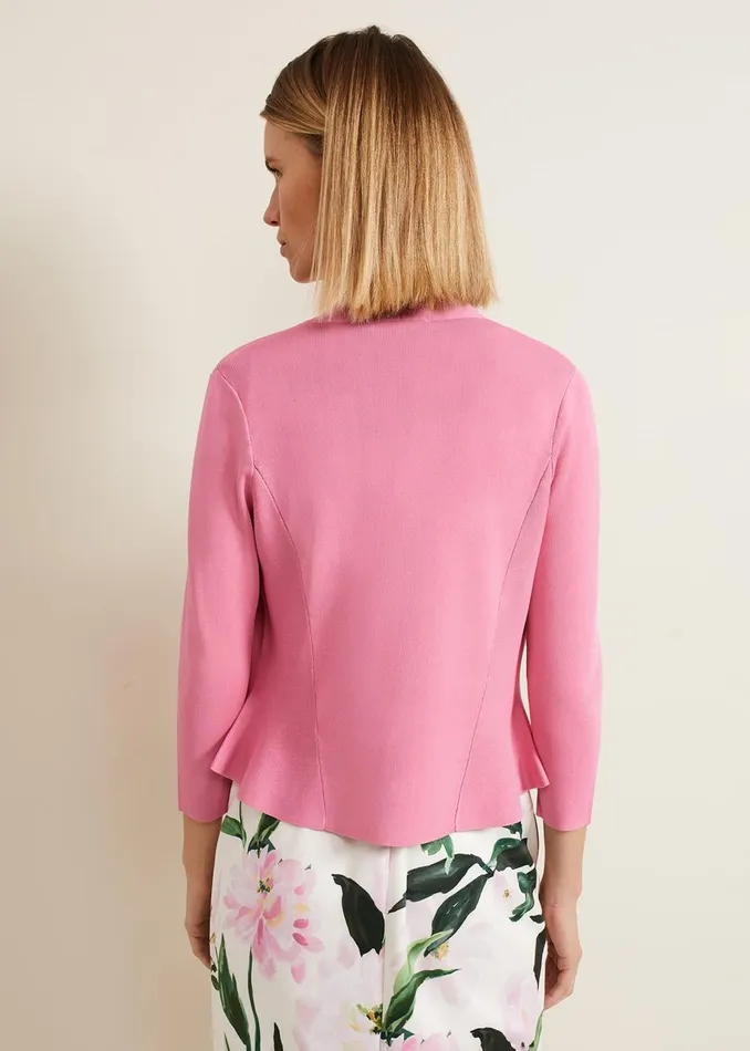 Women Phase Eight Knitwear Salma Flared Hem Jacket Pink