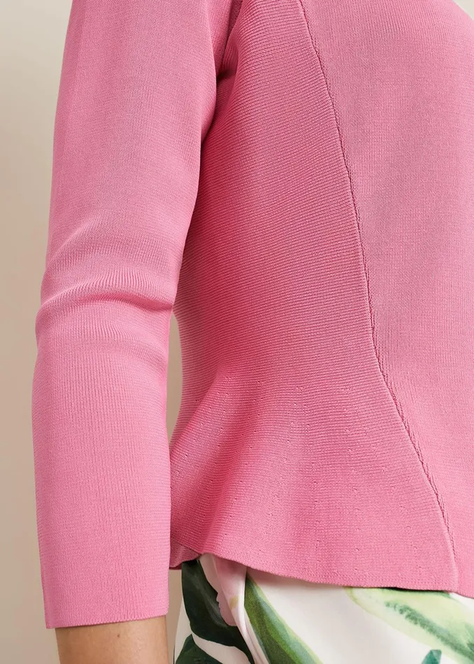 Women Phase Eight Knitwear Salma Flared Hem Jacket Pink