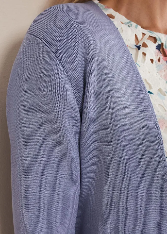 Women Phase Eight Knitwear Salma Lightweight Knitted Jacket Cornflower