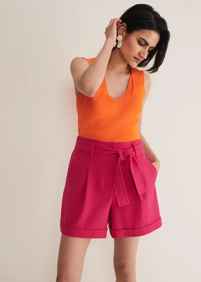 Women Phase Eight Knitwear Scarlett Knitted Top Orange