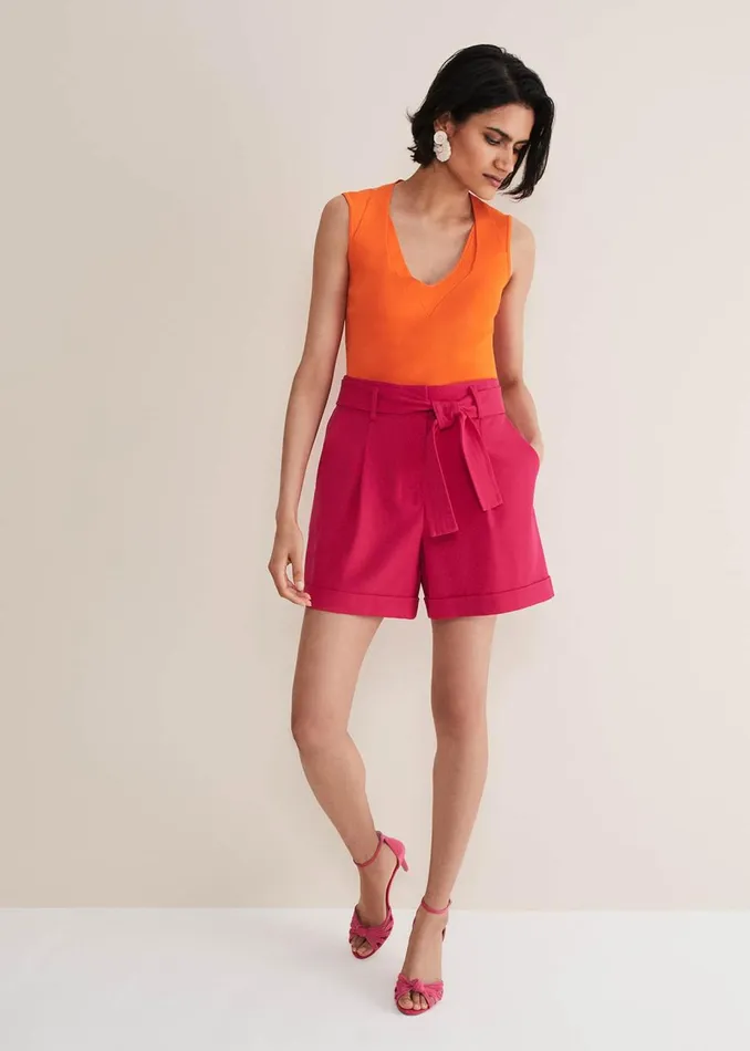 Women Phase Eight Knitwear Scarlett Knitted Top Orange