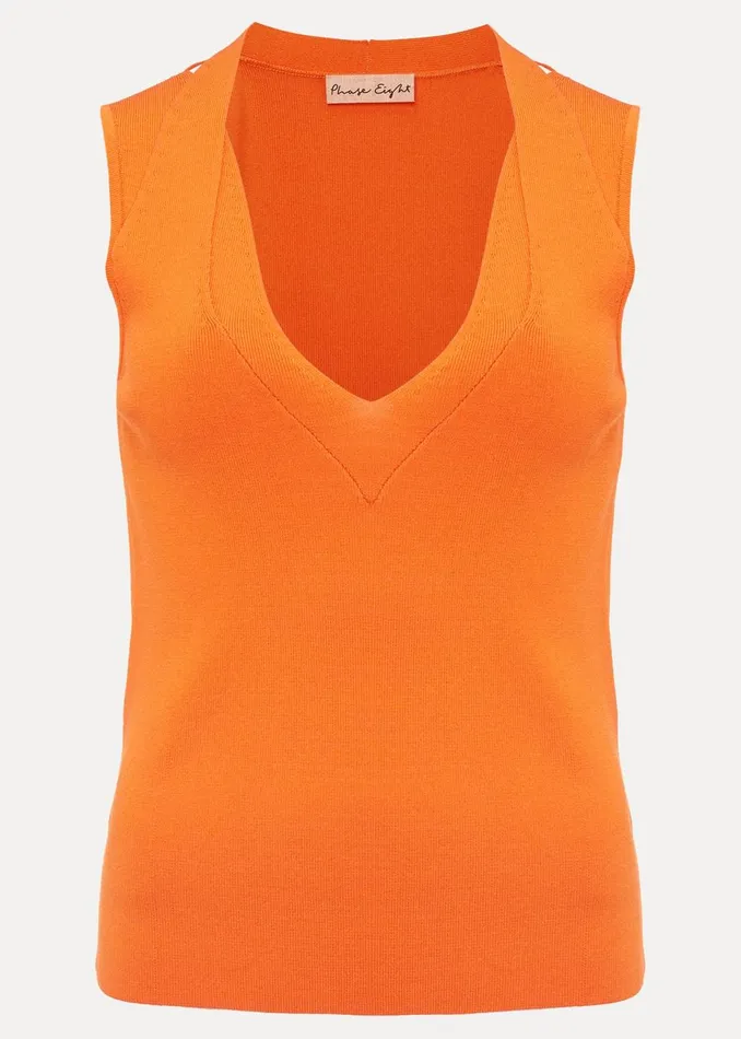 Women Phase Eight Knitwear Scarlett Knitted Top Orange
