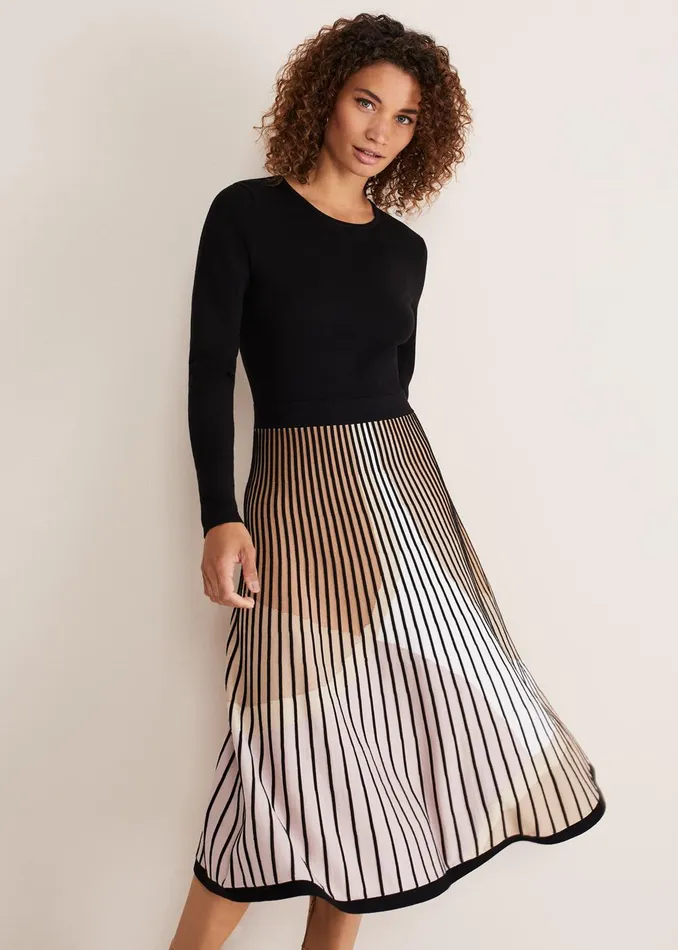 Women Phase Eight Knitwear Silvia Fit And Flare Dress Multicoloured