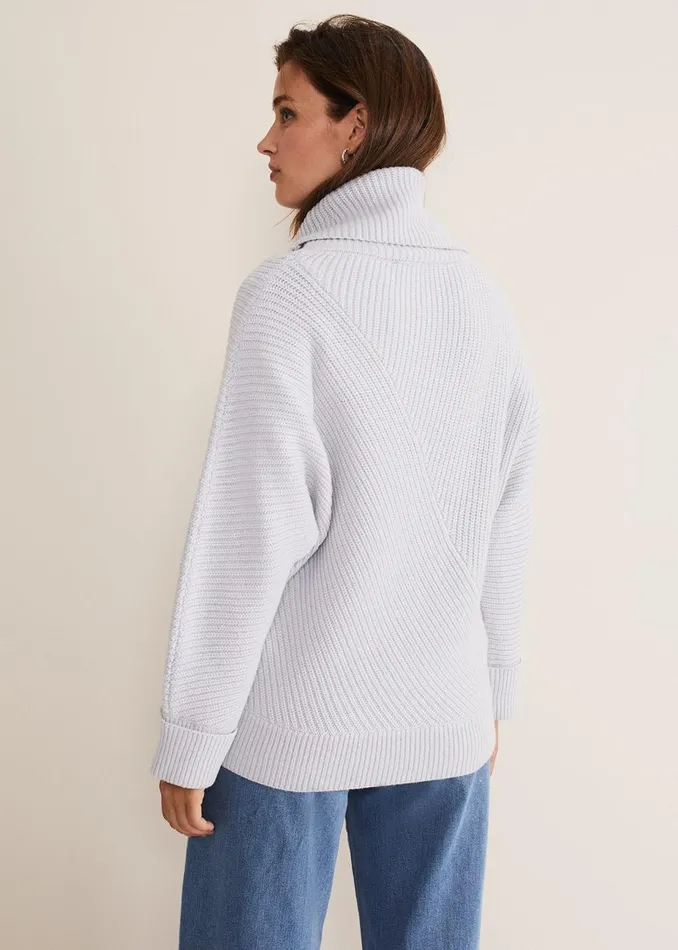 Women Phase Eight Knitwear Suri Cowl Neck Knit Jumper Ice Blue