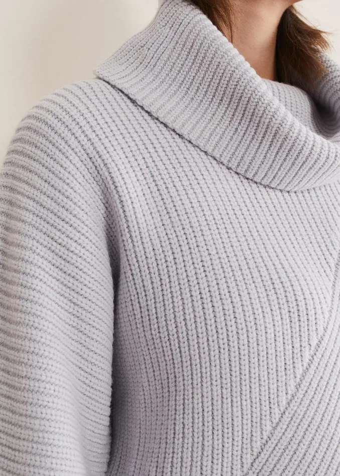 Women Phase Eight Knitwear Suri Cowl Neck Knit Jumper Ice Blue