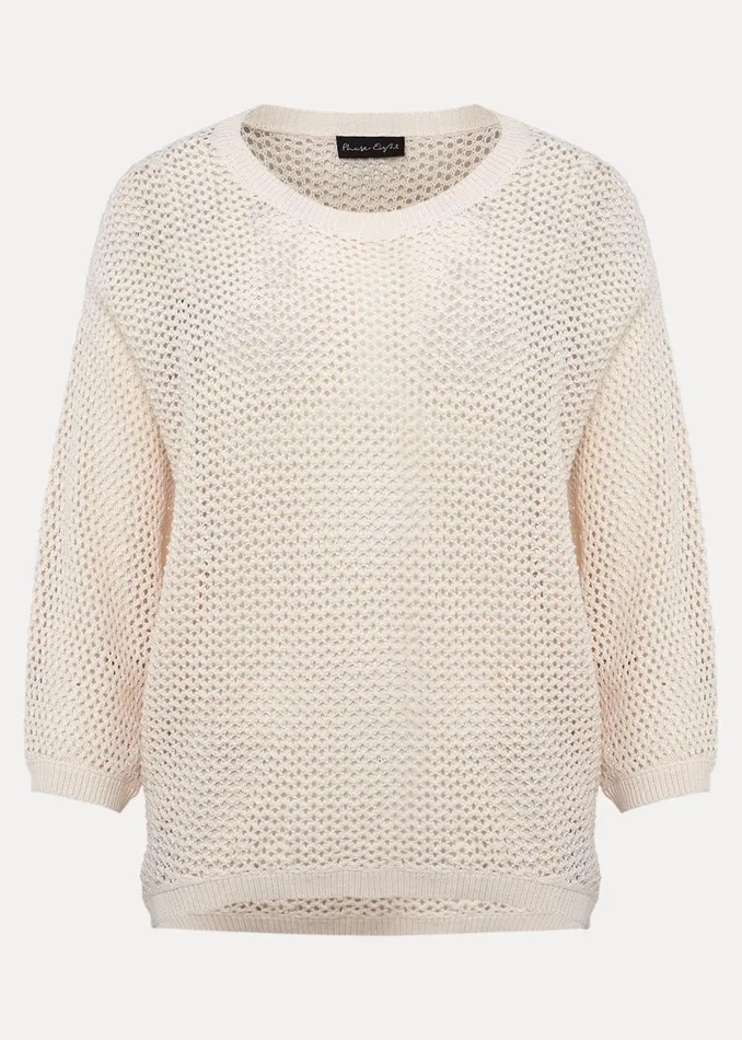 Women Phase Eight Knitwear Tanah Textured Tape Knit Neutral
