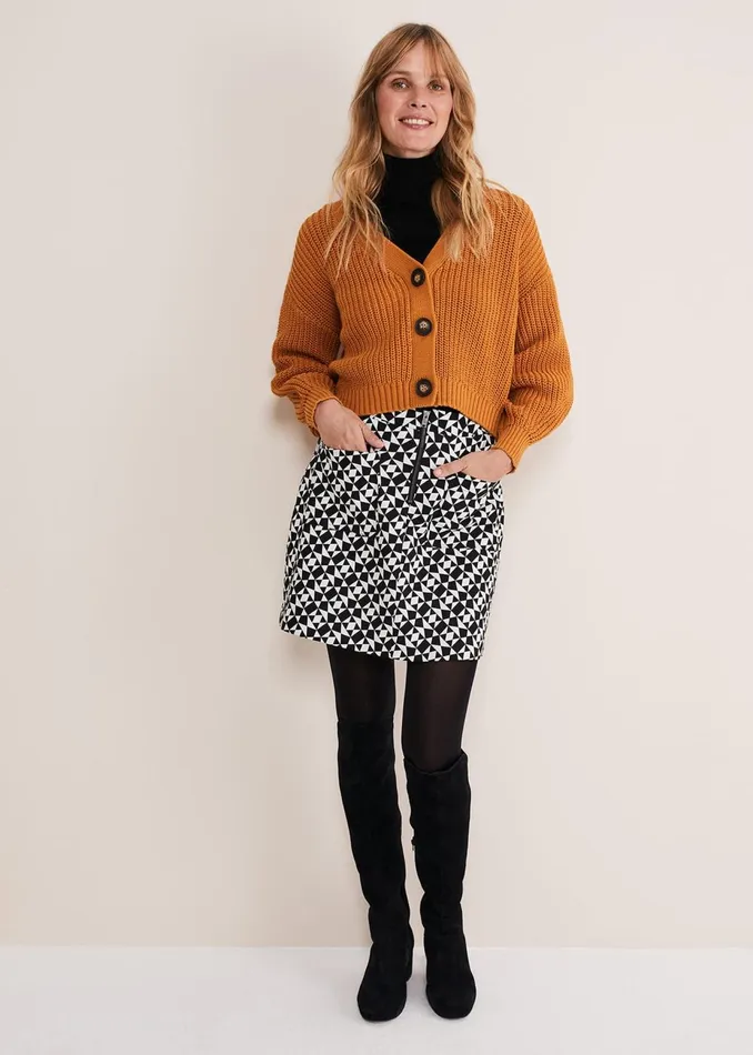 Women Phase Eight Knitwear Vika Short Chunky Cardigan Amber