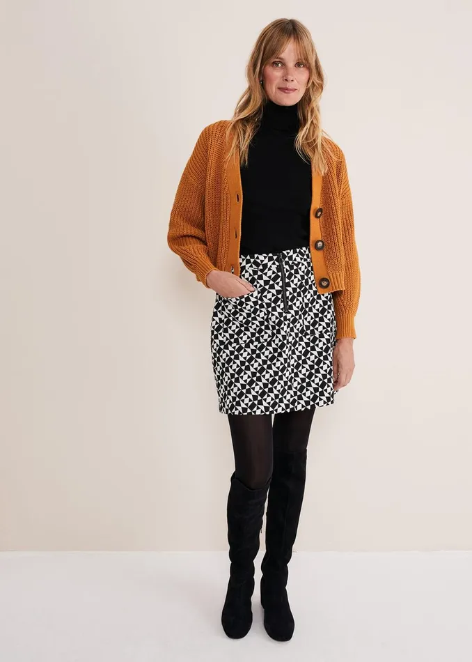 Women Phase Eight Knitwear Vika Short Chunky Cardigan Amber