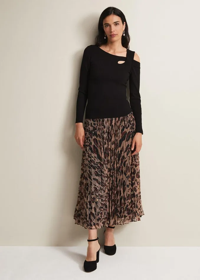 Women Phase Eight Knitwear Wren Black Cut Out Knitted Top Black